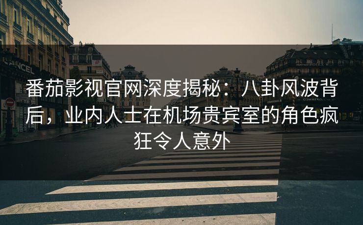 番茄影视官网深度揭秘：八卦风波背后，业内人士在机场贵宾室的角色疯狂令人意外